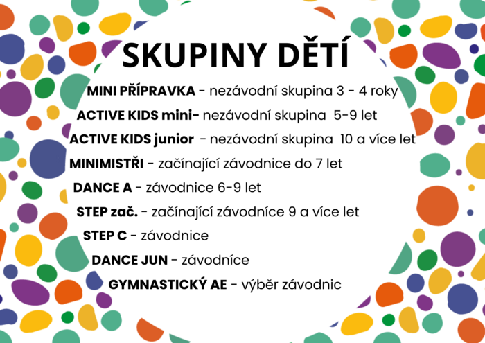 ROZDĚLENÍ DĚTÍ DO SKUPIN