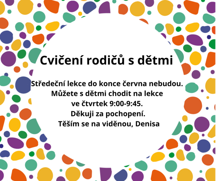 Cvičení rodičů s dětmi-středa