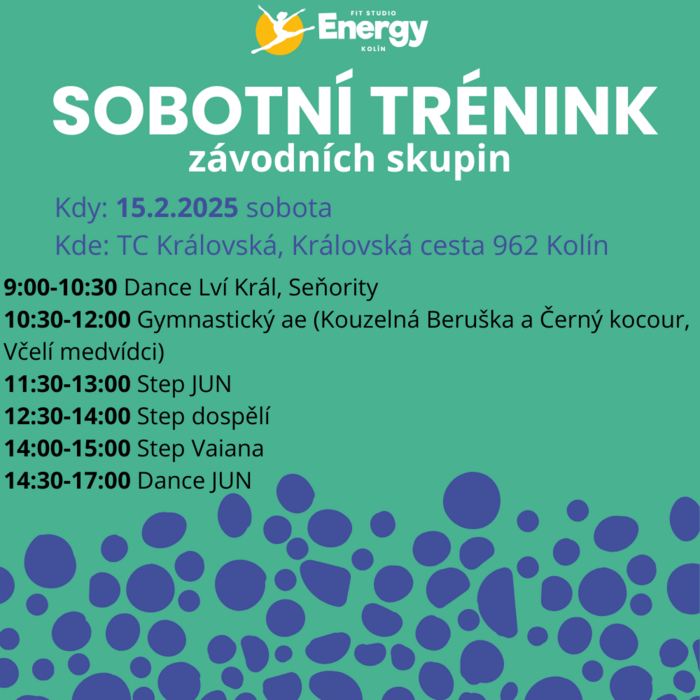 Sobotní trénink závodních skupin